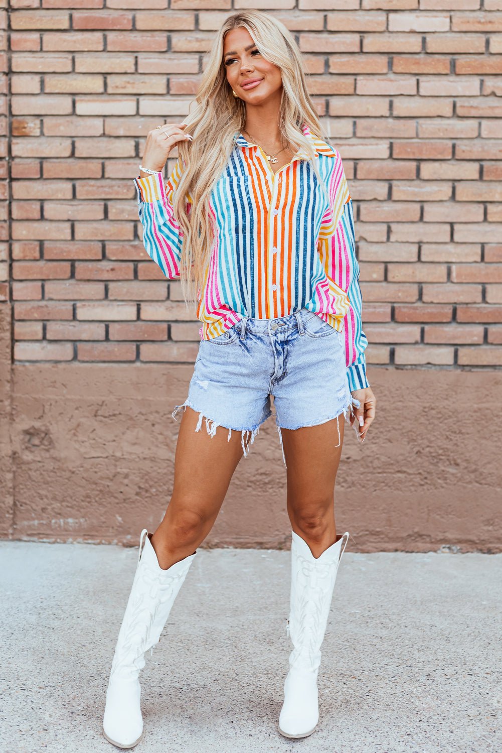 Winter Drop Shoulder Loose Shirt - Hello Beautiful BoutiqueBlouses & ShirtsThreaded Pear