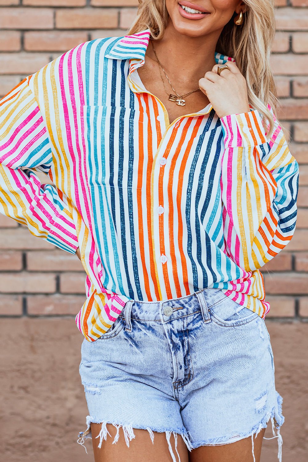 Winter Drop Shoulder Loose Shirt - Hello Beautiful BoutiqueBlouses & ShirtsThreaded Pear
