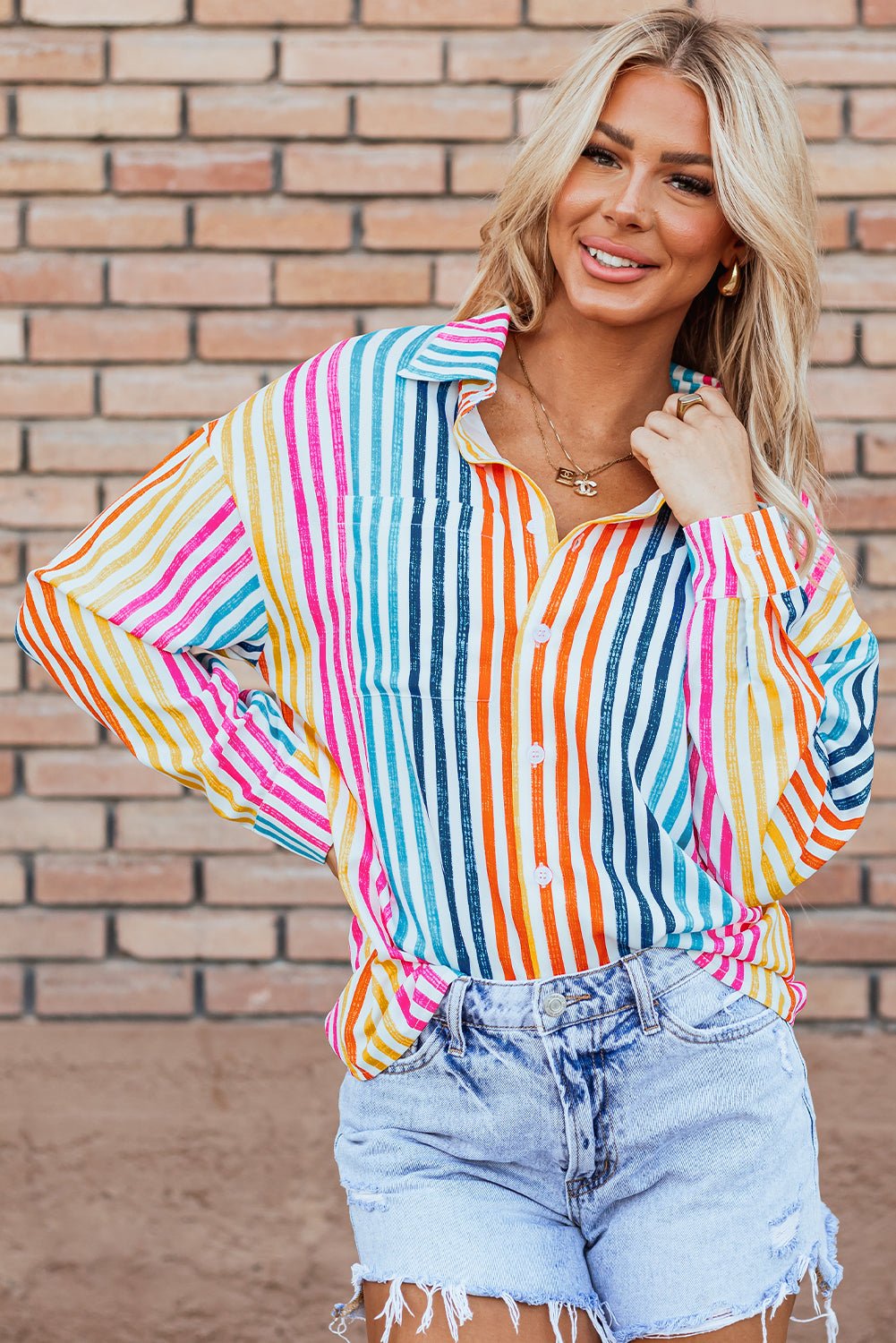 Winter Drop Shoulder Loose Shirt - Hello Beautiful BoutiqueBlouses & ShirtsThreaded Pear