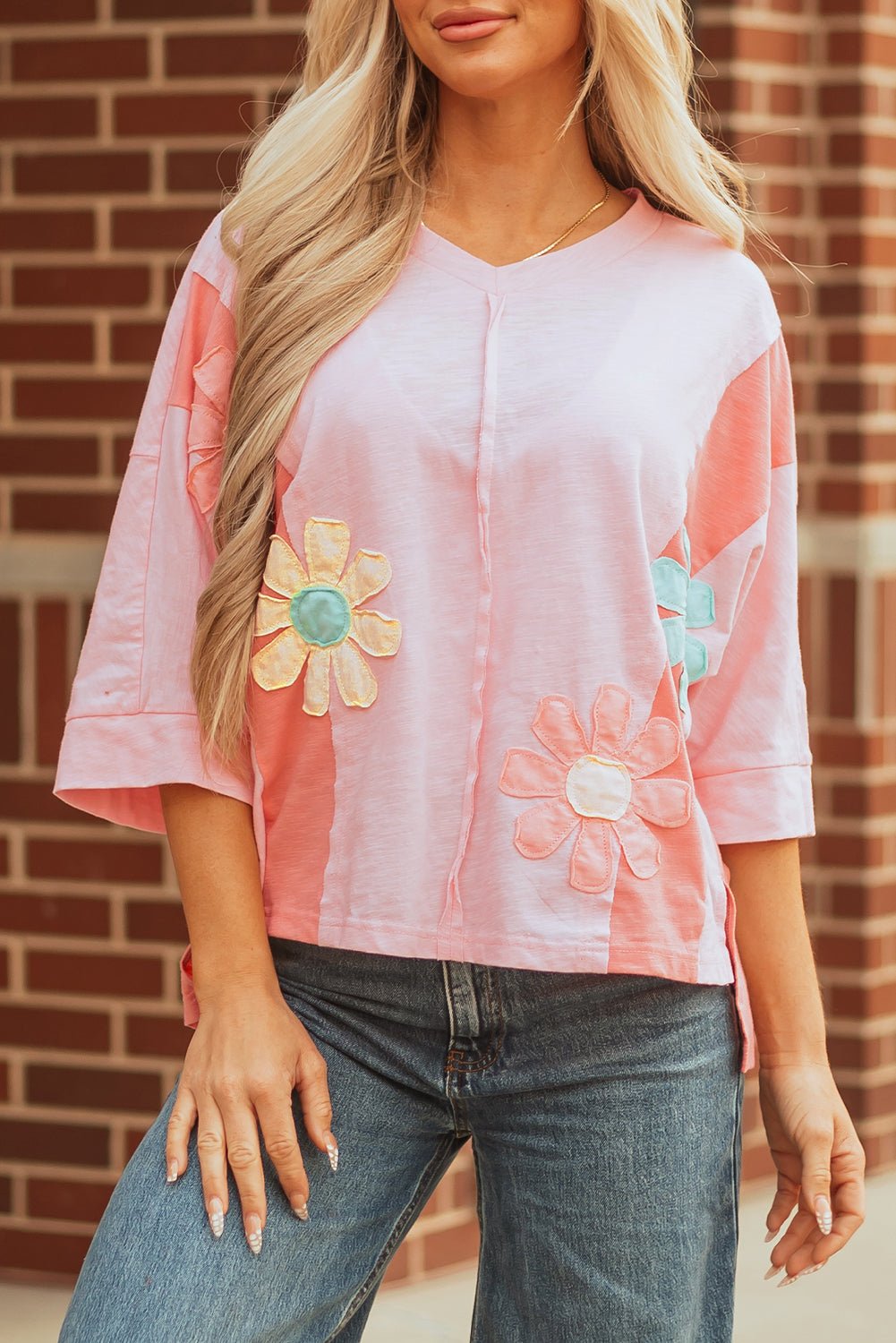 Wrenleigh Sleeve Oversized T Shirt - Hello Beautiful BoutiqueLong Sleeve TopsThreaded Pear