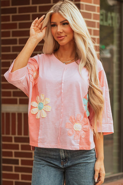 Wrenleigh Sleeve Oversized T Shirt - Hello Beautiful BoutiqueLong Sleeve TopsThreaded Pear
