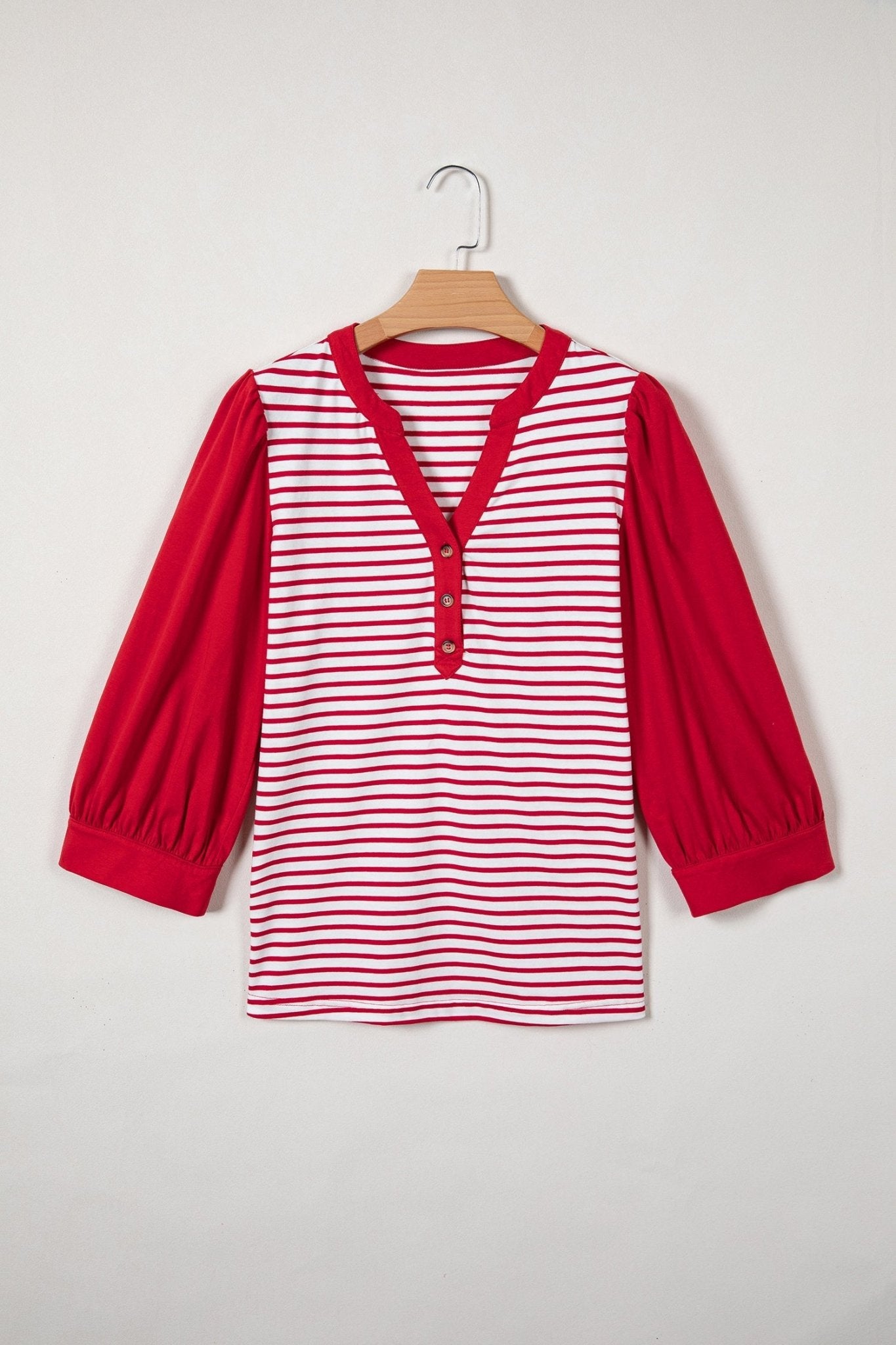 Wrenley 4 Sleeve Patchwork Top - Hello Beautiful BoutiqueLong Sleeve TopsThreaded Pear