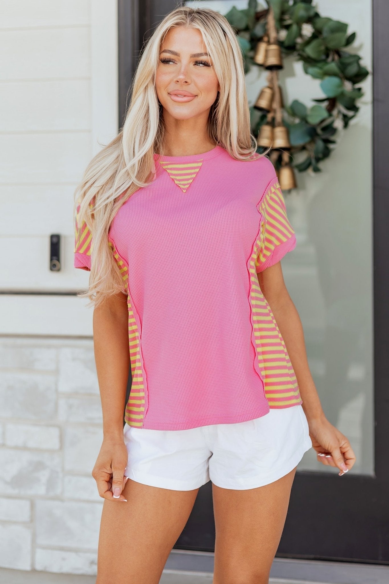 Wynter Patchwork Loose T Shirt - Hello Beautiful BoutiqueTops & TeesThreaded Pear