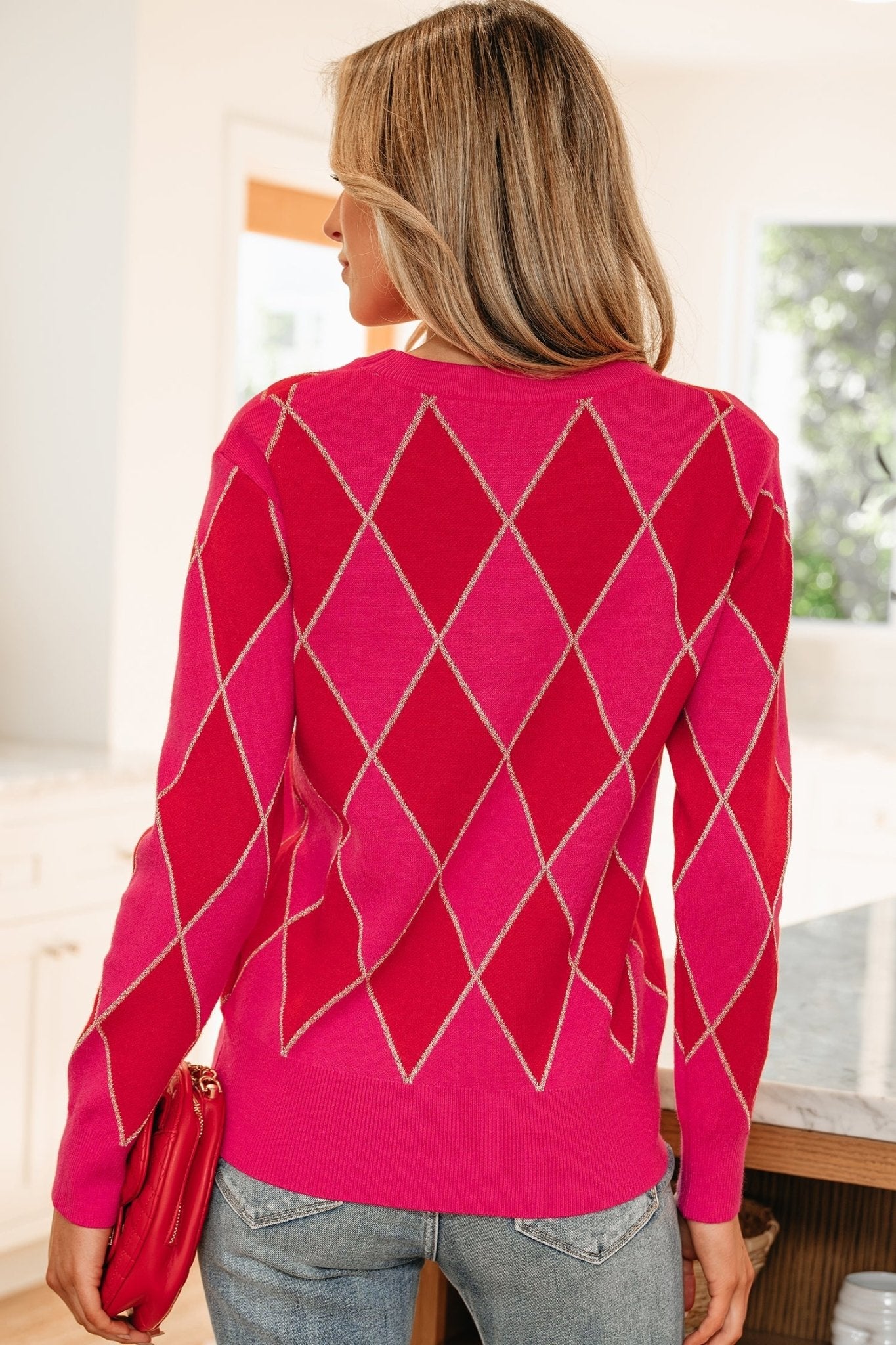 Wynter Pattern Knit Casual Sweater - Hello Beautiful BoutiqueSweatersThreaded Pear