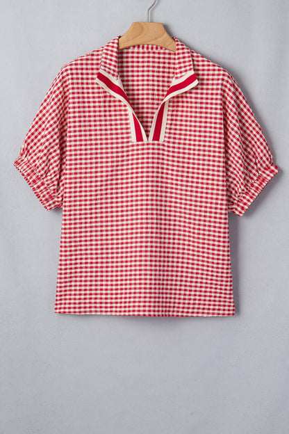 Wynter Sleeve Colorblock Trim Blouse - Hello Beautiful BoutiqueBlouses & ShirtsThreaded Pear