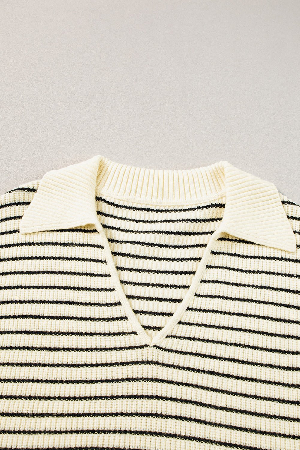 Wynter Stripe Turn Down Sweater - Hello Beautiful BoutiqueSweater VestsThreaded Pear