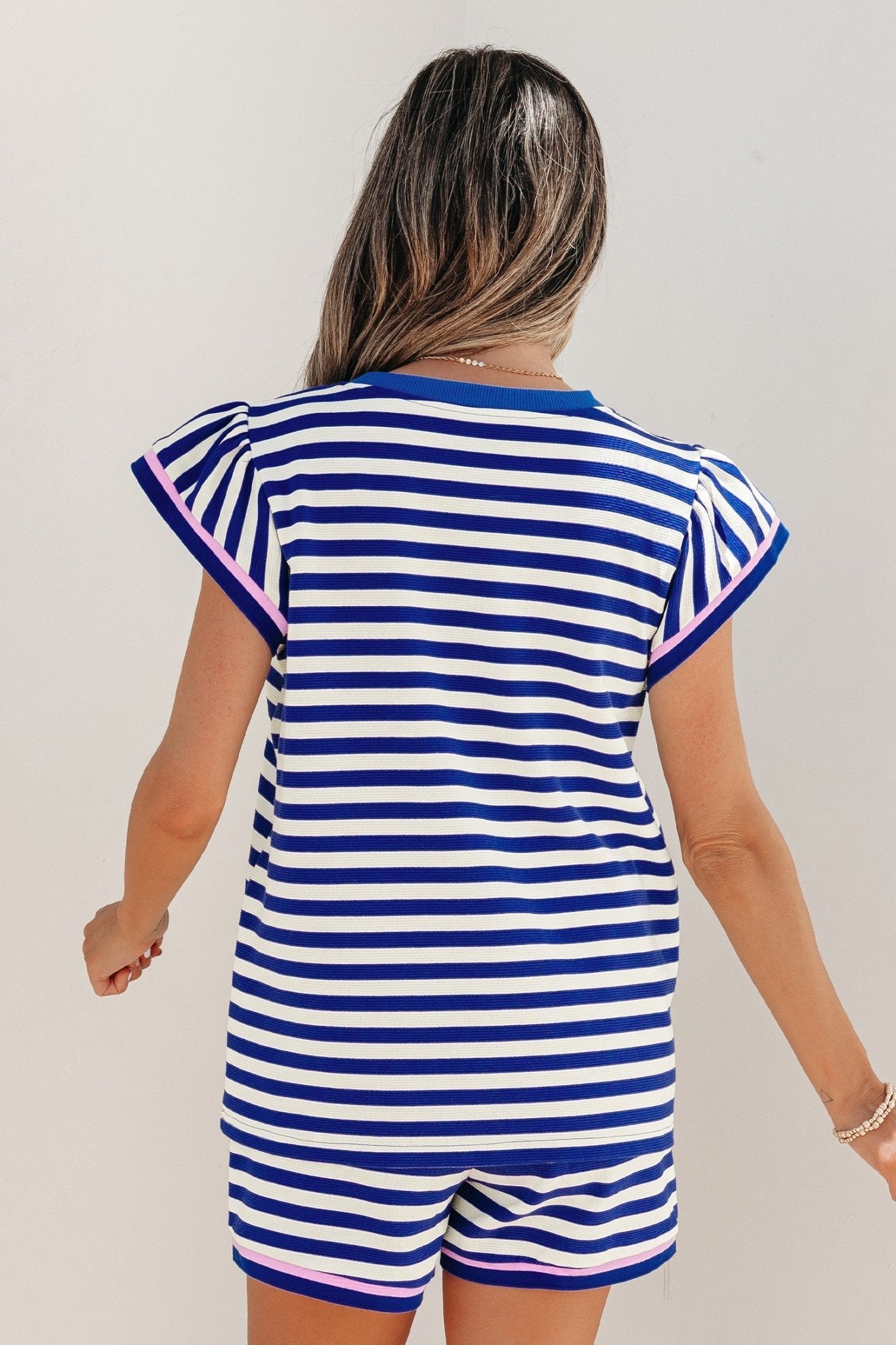 Xiomara Trim Cap Sleeve Top - Hello Beautiful BoutiqueShort SetsThreaded Pear