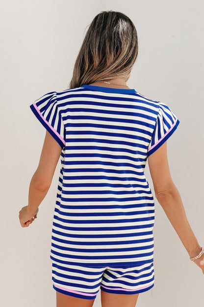 Xiomara Trim Cap Sleeve Top - Hello Beautiful BoutiqueShort SetsThreaded Pear