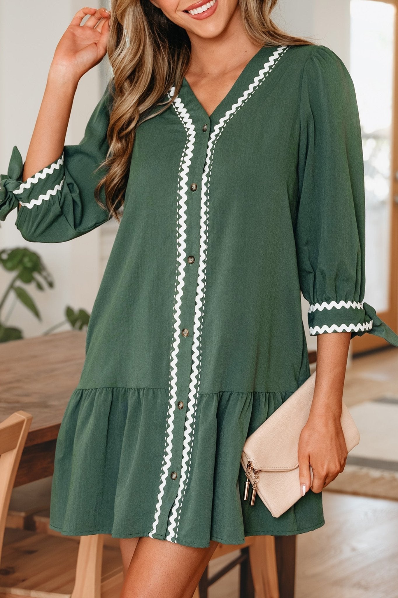 Xyla Bracelet Sleeve Shift Dress - Hello Beautiful BoutiqueMini DressesThreaded Pear
