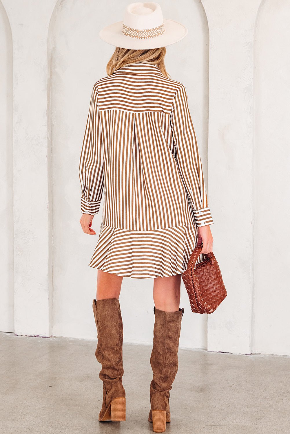 Yamileth Shirt Mini Dress Long Sleeve Top - Hello Beautiful BoutiqueMini DressesThreaded Pear