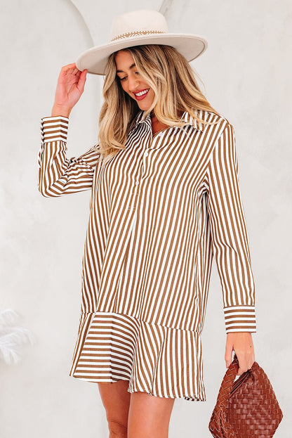 Yamileth Shirt Mini Dress Long Sleeve Top - Hello Beautiful BoutiqueMini DressesThreaded Pear