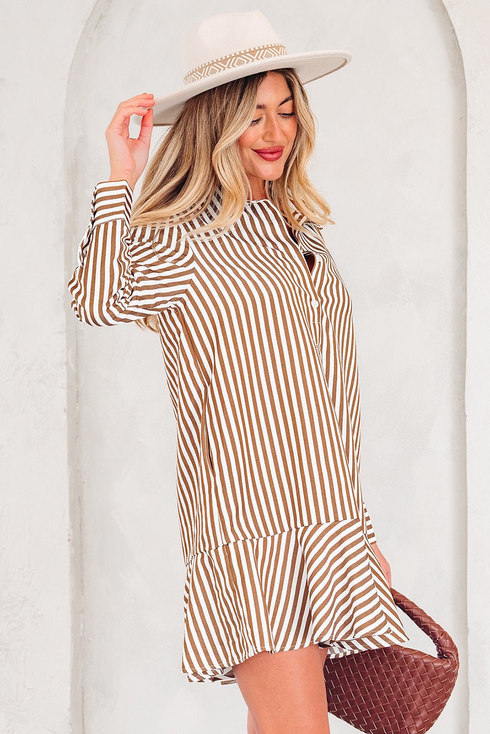 Yamileth Shirt Mini Dress Long Sleeve Top - Hello Beautiful BoutiqueMini DressesThreaded Pear
