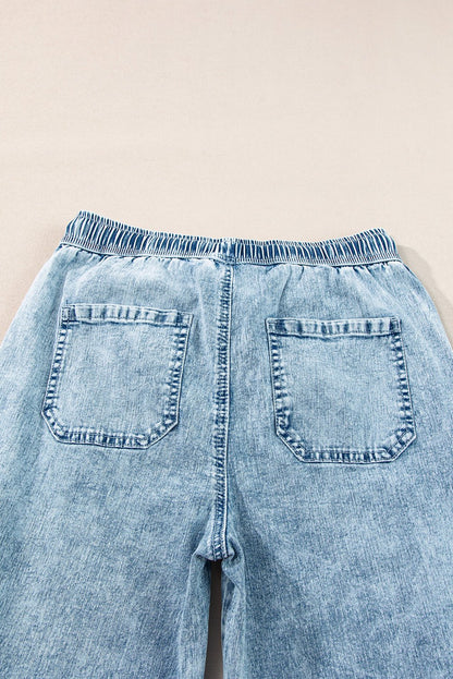 Yamileth Waistband Loose Straight Pants - Hello Beautiful BoutiqueJeansThreaded Pear