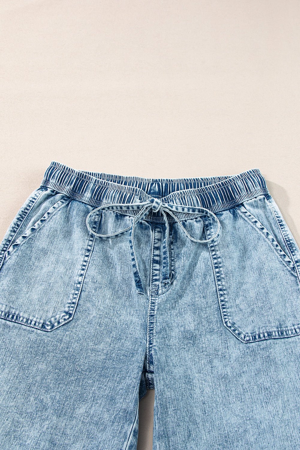 Yamileth Waistband Loose Straight Pants - Hello Beautiful BoutiqueJeansThreaded Pear