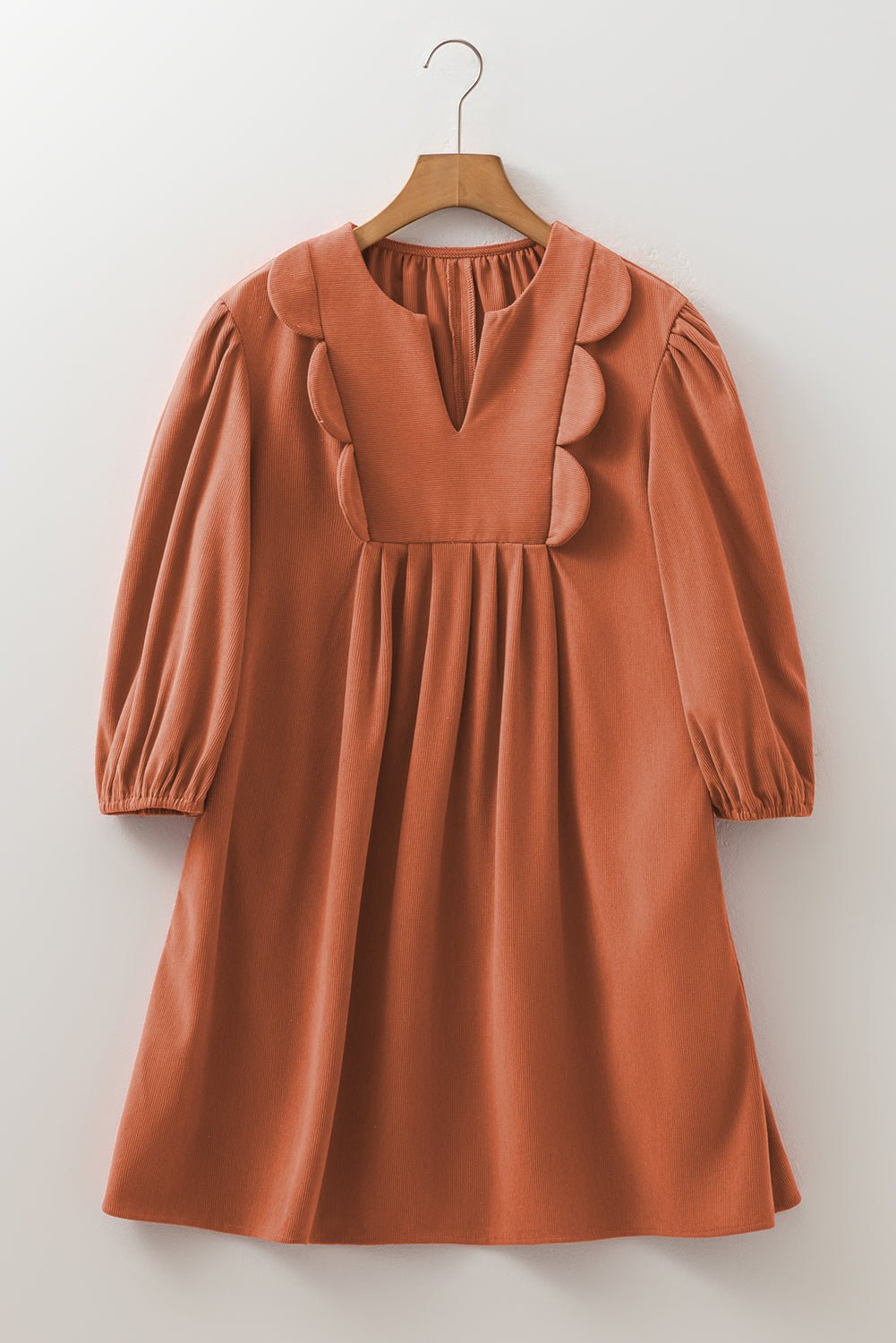 Yaranina Pleated Corduroy Mini Dress - Hello Beautiful BoutiqueMini DressesThreaded Pear