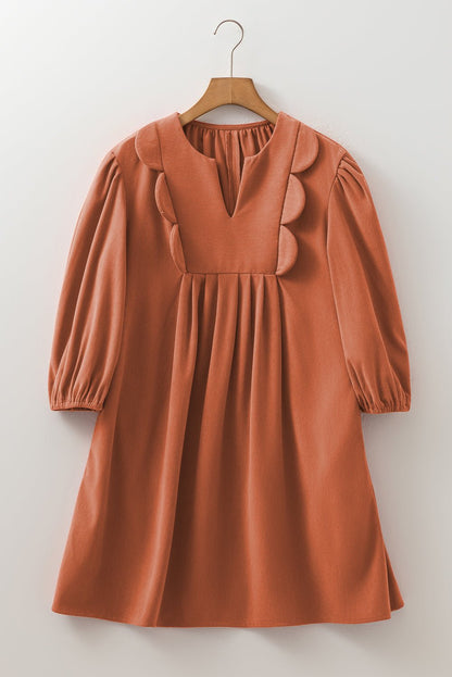 Yaranina Pleated Corduroy Mini Dress - Hello Beautiful BoutiqueMini DressesThreaded Pear