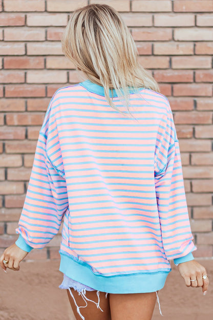 Yareli Trim High Low Pullover - Hello Beautiful BoutiqueSweatshirts & HoodiesThreaded Pear
