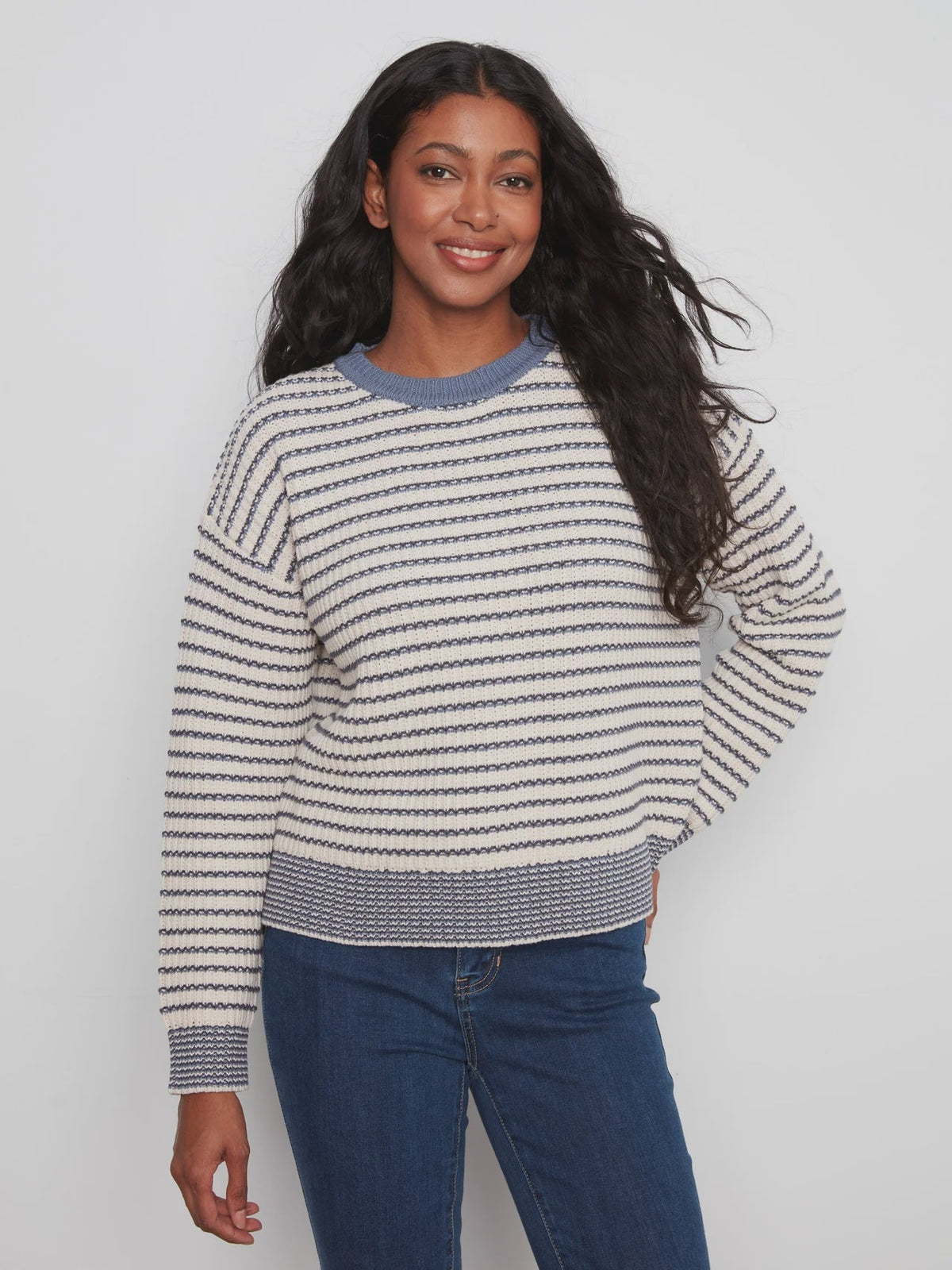 Yarn dyed Striped Sweater C2033 - Hello Beautiful BoutiqueSweaterCharlie B