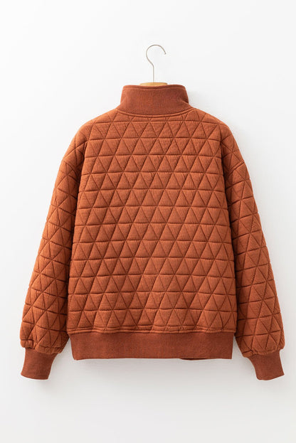Yavita Half Zipped Loose Sweatshirt - Hello Beautiful BoutiqueSweatshirts & HoodiesThreaded Pear