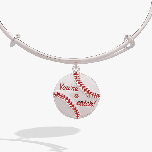 "You're A Catch" Baseball Charm Bangle - Hello Beautiful BoutiqueBraceletsALEX AND ANI