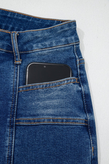 Yusra Seam Detail Shift Jeans - Hello Beautiful BoutiqueJeansThreaded Pear