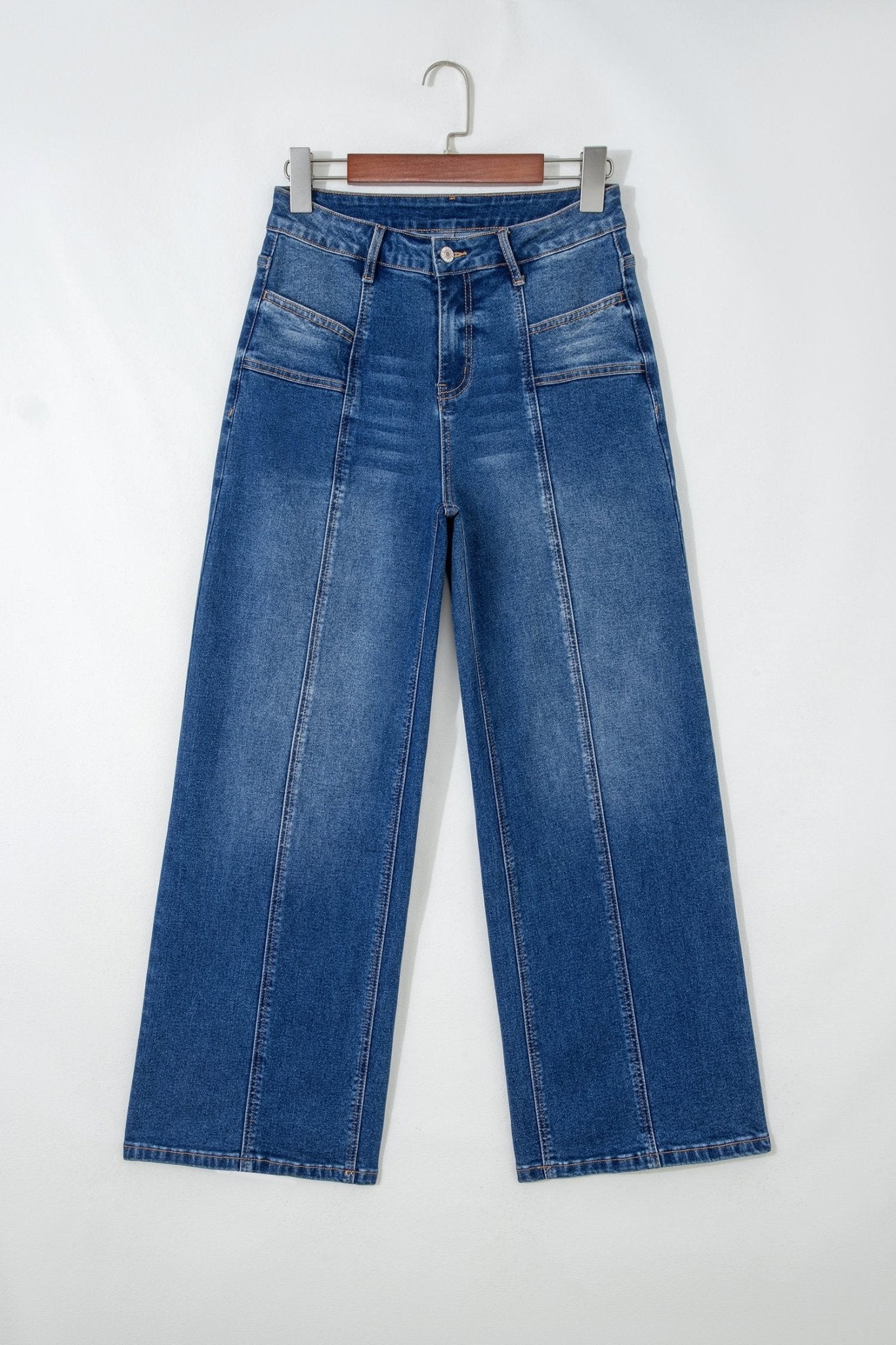 Yusra Seam Detail Shift Jeans - Hello Beautiful BoutiqueJeansThreaded Pear