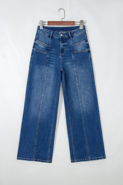 Yusra Seam Detail Shift Jeans - Hello Beautiful BoutiqueJeansThreaded Pear