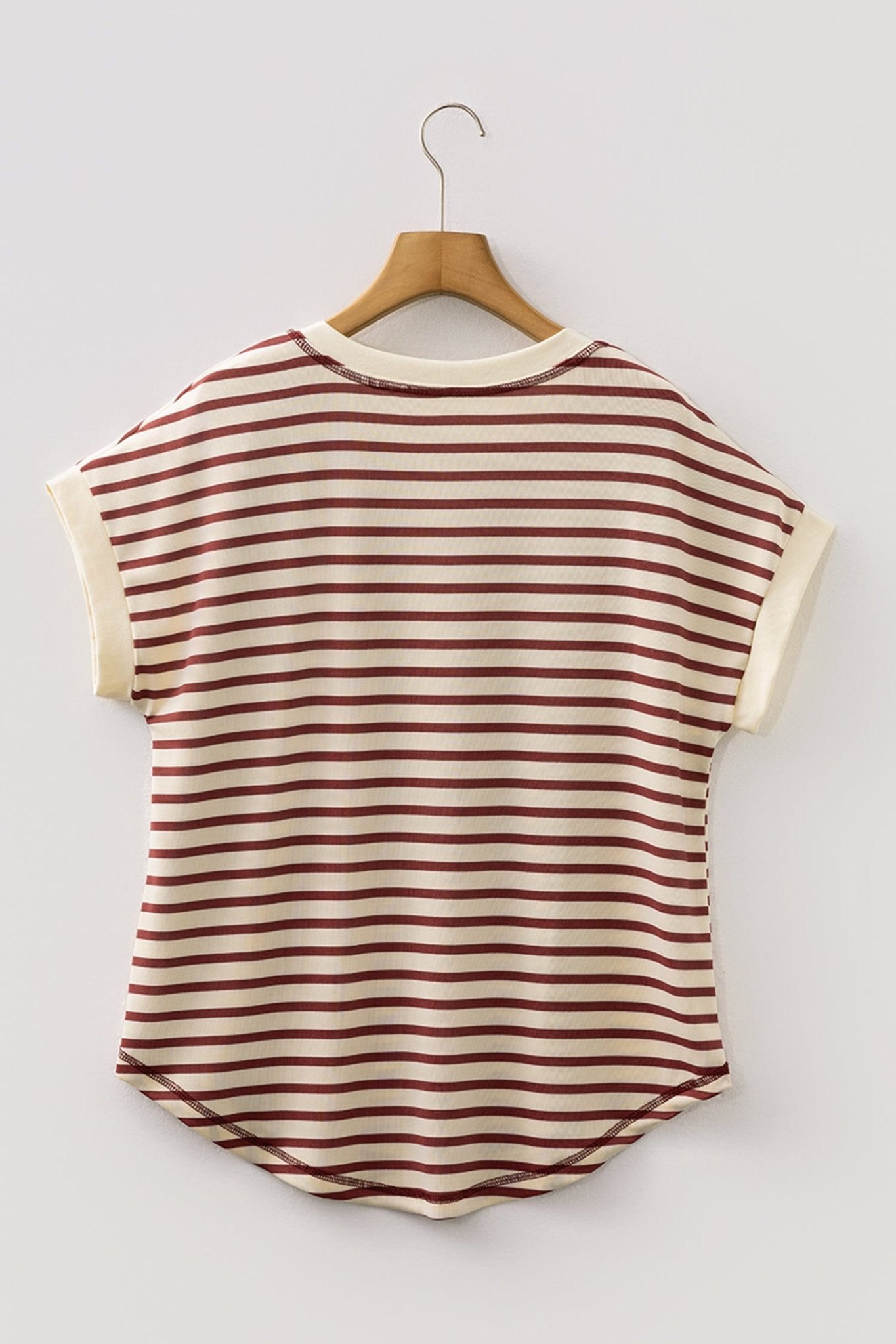 Yusra Stripe Half T Shirt - Hello Beautiful BoutiqueTops & TeesThreaded Pear