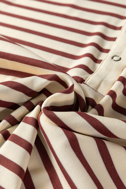 Yusra Stripe Half T Shirt - Hello Beautiful BoutiqueTops & TeesThreaded Pear
