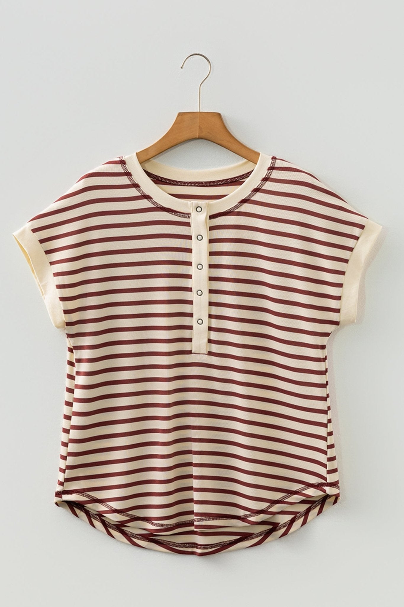 Yusra Stripe Half T Shirt - Hello Beautiful BoutiqueTops & TeesThreaded Pear