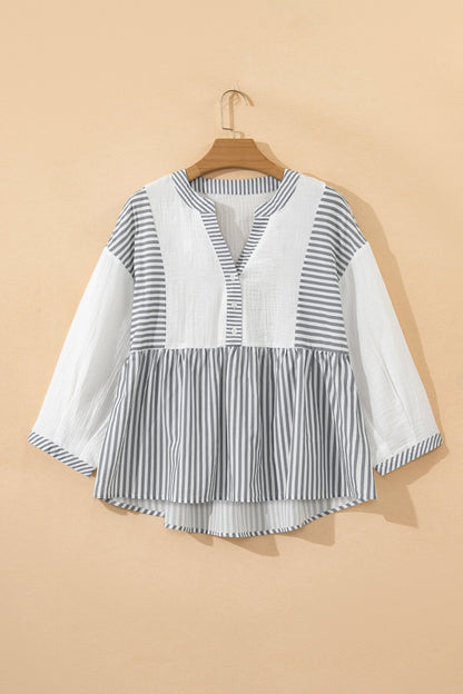 Zahra Bracelet Sleeve Babydoll Blouse - Hello Beautiful BoutiqueBlouses & ShirtsThreaded Pear
