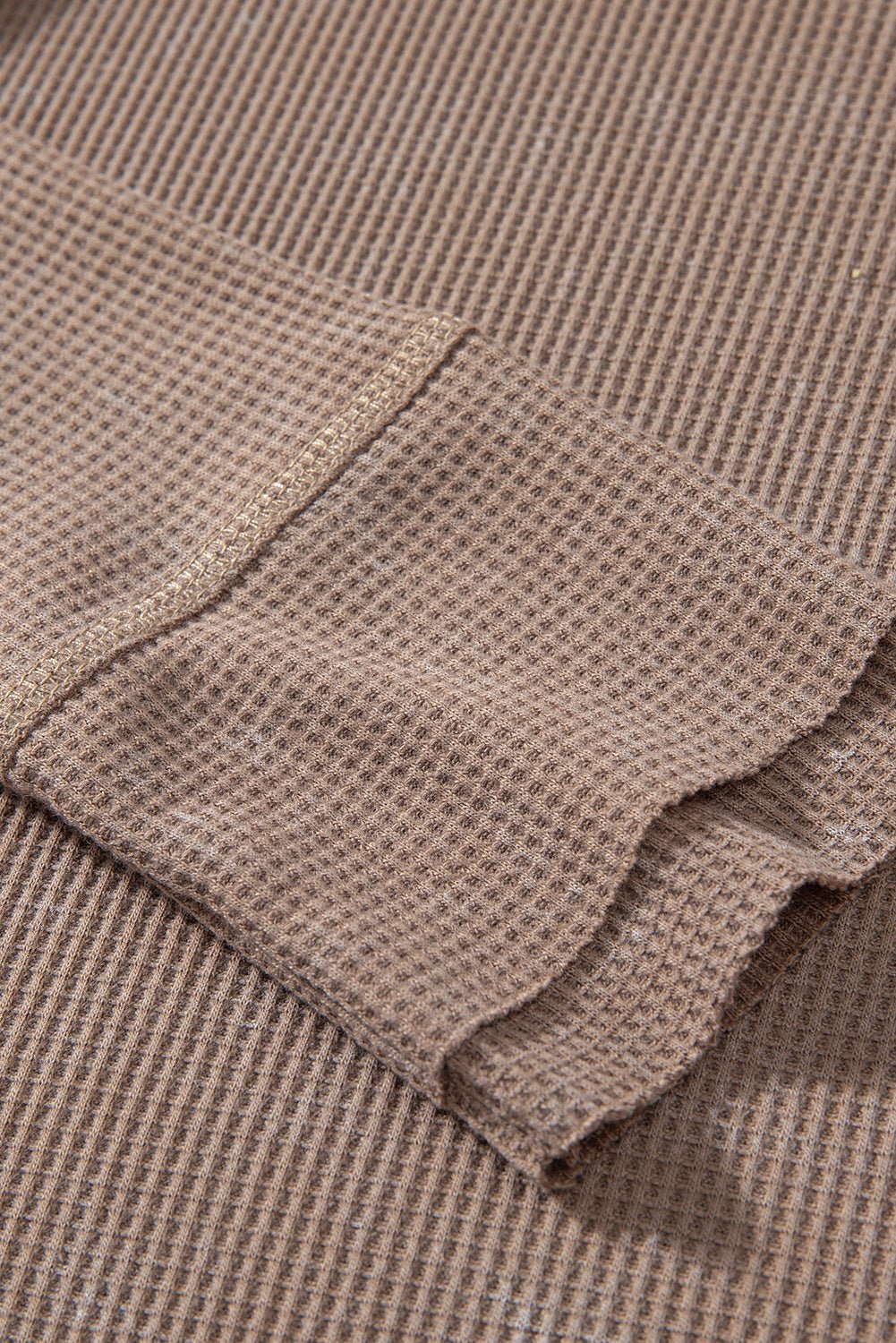Zahra Waffle Knit Neckline Long Sleeve Top - Hello Beautiful BoutiqueLong Sleeve TopsThreaded Pear