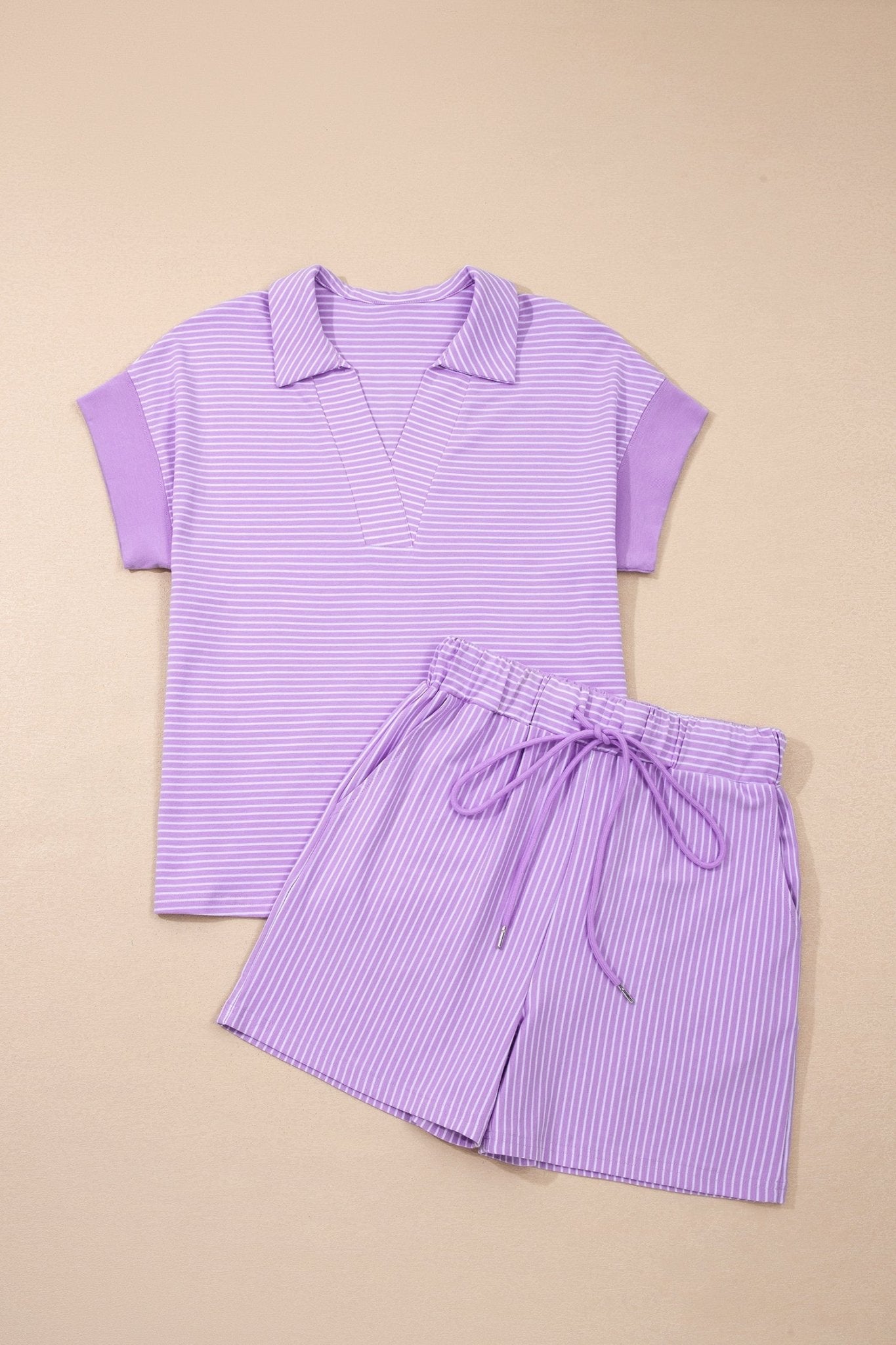 Zara Dolman Sleeve Polo Shirt Set - Hello Beautiful BoutiqueShort SetsThreaded Pear