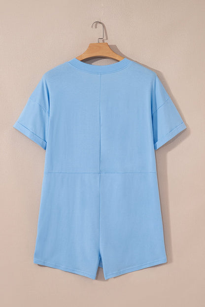 Zara Half Sleeve Knit Romper - Hello Beautiful BoutiqueJumpsuits & RompersThreaded Pear