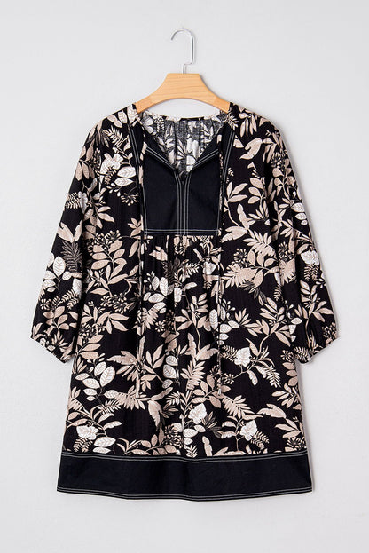 Zaria Print Loose Mini Dress - Hello Beautiful BoutiqueMini DressesThreaded Pear