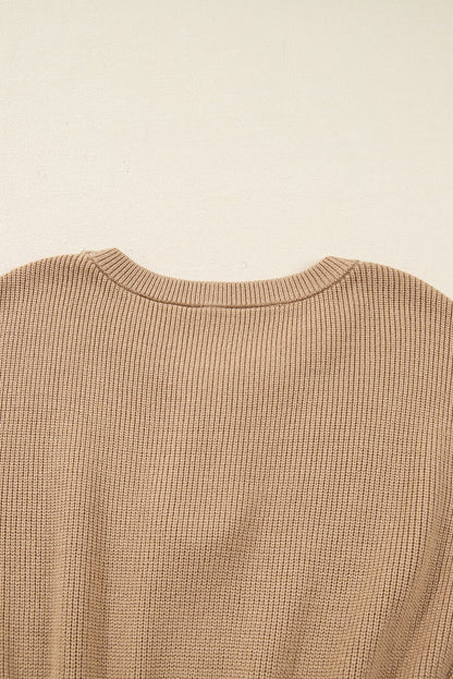 Zariah Embellished Keyhole Ribbed Sweater - Hello Beautiful BoutiqueSweater DressesThreaded Pear