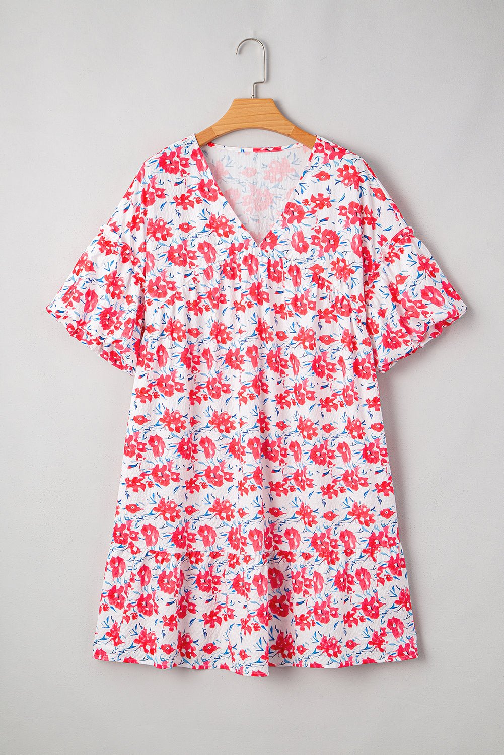 Zariah Ruffled Half Sleeve PLUS Dress - Hello Beautiful BoutiquePlus Size Mini DressesThreaded Pear