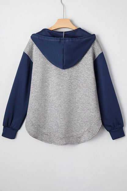 Zariyah Block Patchwork Drawstring Hoodie - Hello Beautiful BoutiqueSweatshirts & HoodiesThreaded Pear