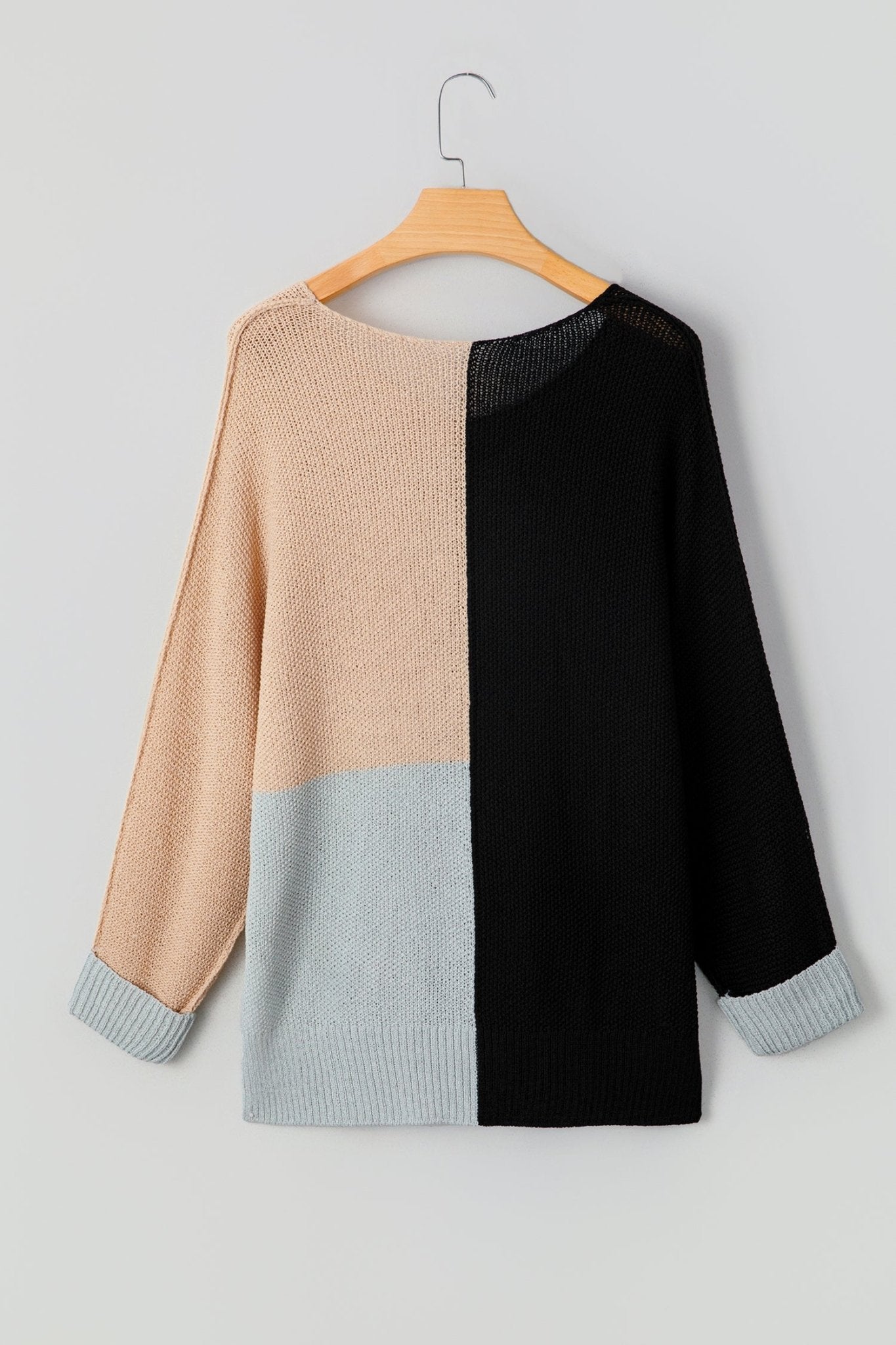 Zayla Block Knit Loose Sweater - Hello Beautiful BoutiqueSweatersThreaded Pear