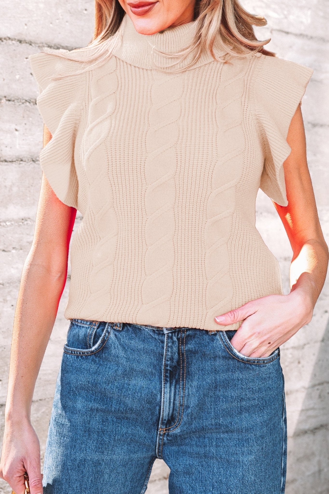 Zaylee Ruffled Short Sleeve Sweater - Hello Beautiful BoutiqueShort Sleeve SweatersThreaded Pear