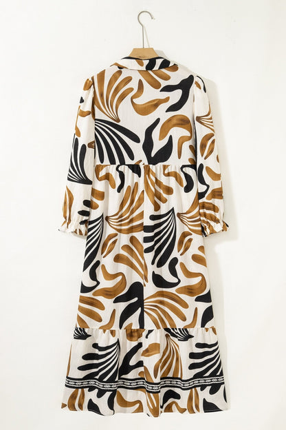 Zaylee Sleeve Ruffle Hem Dress - Hello Beautiful BoutiqueMaxi DressesThreaded Pear