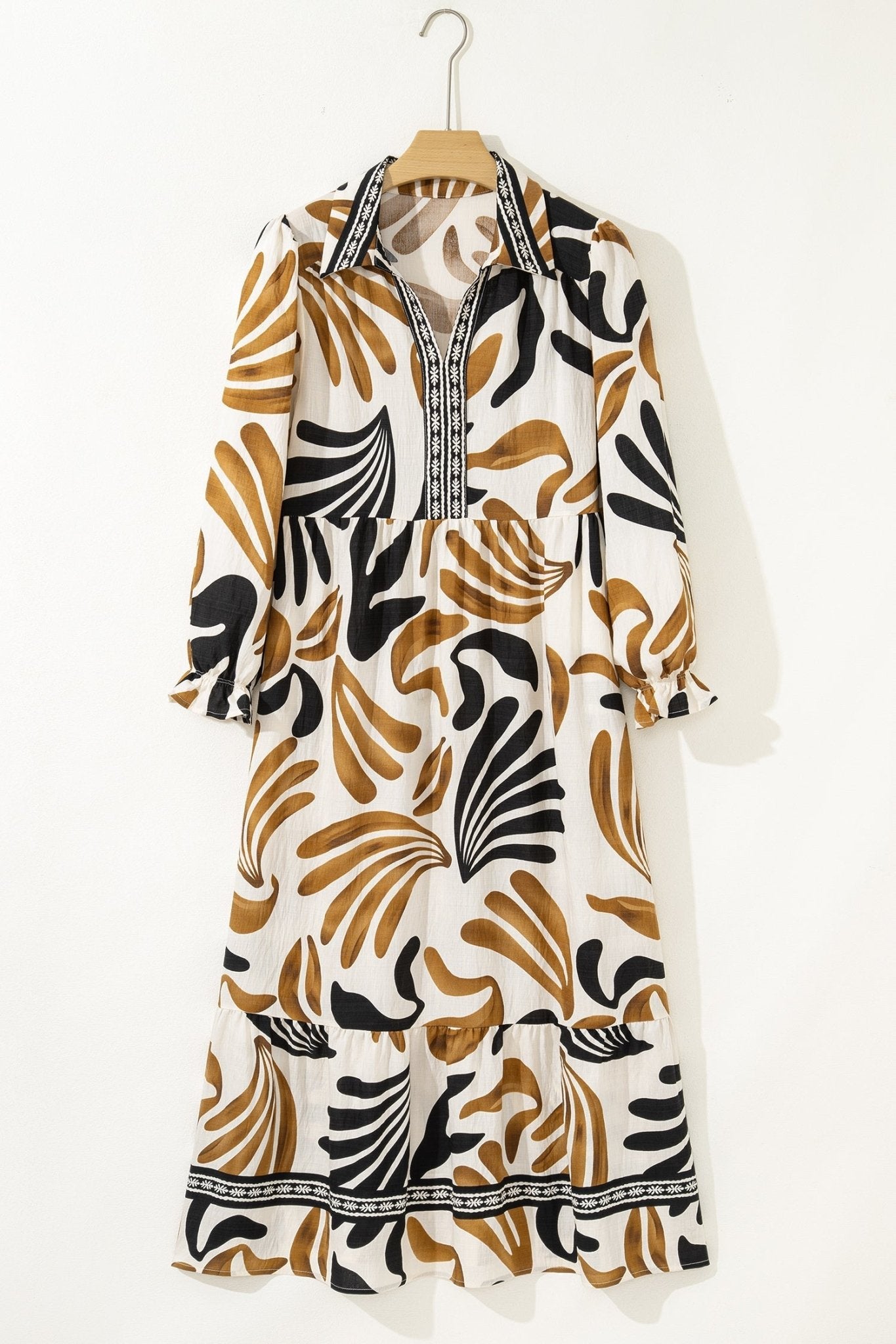 Zaylee Sleeve Ruffle Hem Dress - Hello Beautiful BoutiqueMaxi DressesThreaded Pear