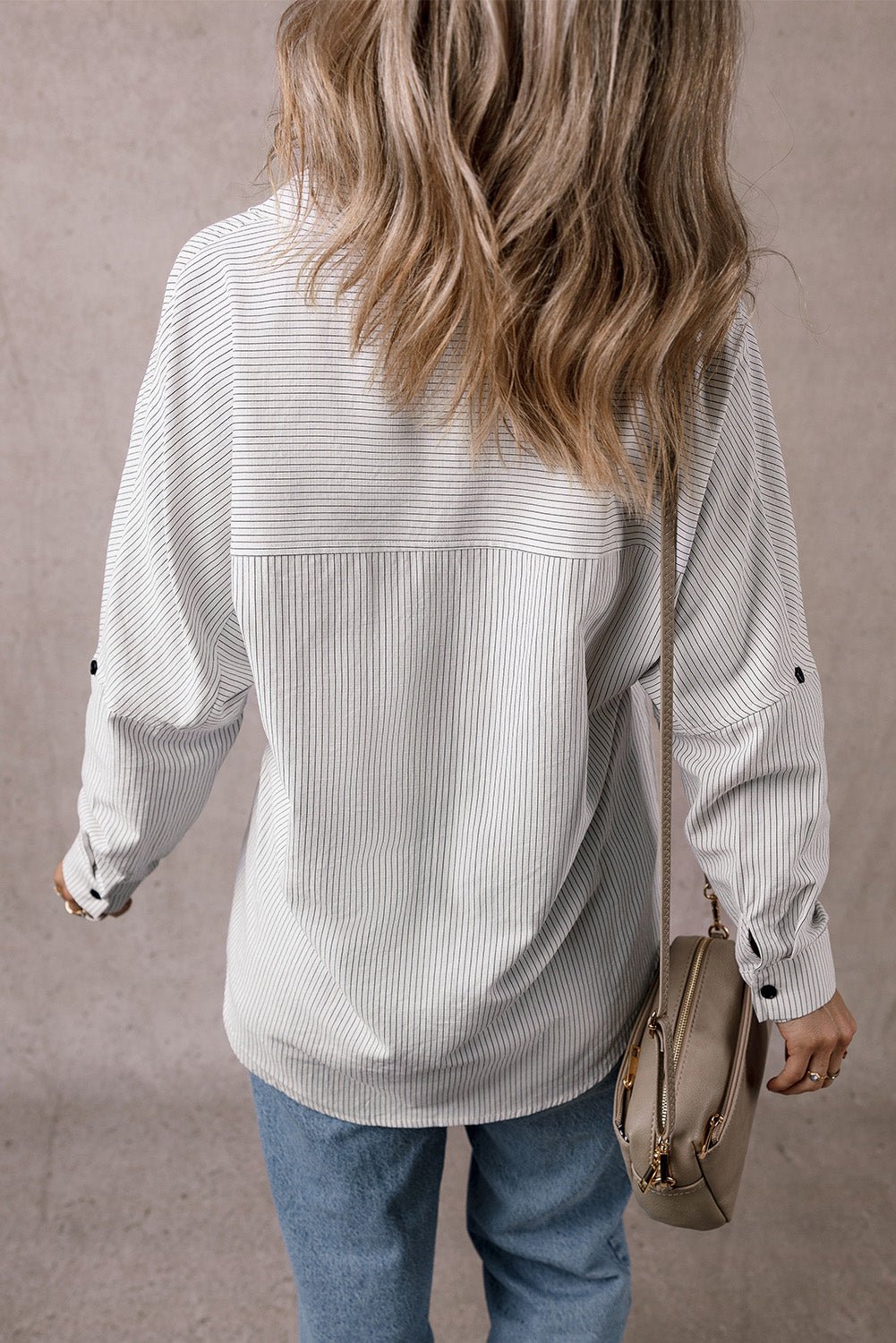 Zazita Tab Sleeve Long Shirt - Hello Beautiful BoutiqueBlouses & ShirtsThreaded Pear