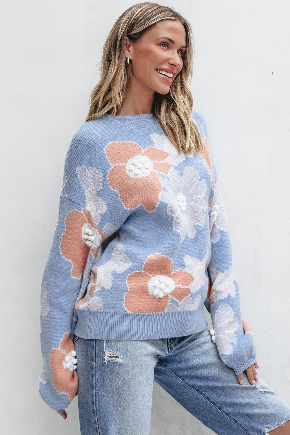 Zelda Drop Shoulder Knitted Sweater - Hello Beautiful Boutique20% OFFThreaded Pear