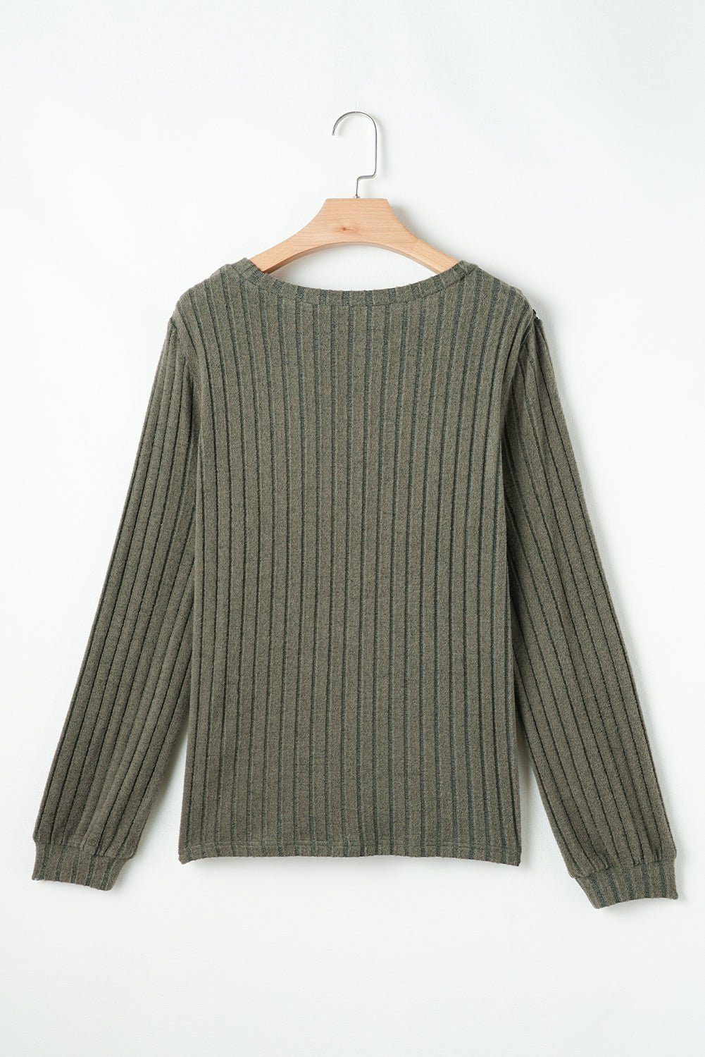 Zelda Rib Textured Knit Top - Hello Beautiful BoutiqueLong Sleeve TopsThreaded Pear