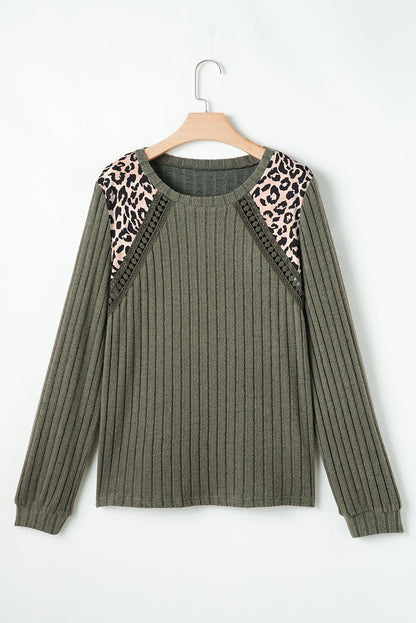 Zelda Rib Textured Knit Top - Hello Beautiful BoutiqueLong Sleeve TopsThreaded Pear
