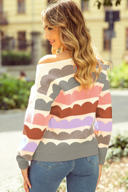 Zelda Sleeve Drop Shoulder Sweater - Hello Beautiful BoutiqueSweatersThreaded Pear
