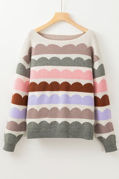 Zelda Sleeve Drop Shoulder Sweater - Hello Beautiful BoutiqueSweatersThreaded Pear