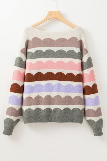 Zelda Sleeve Drop Shoulder Sweater - Hello Beautiful BoutiqueSweatersThreaded Pear