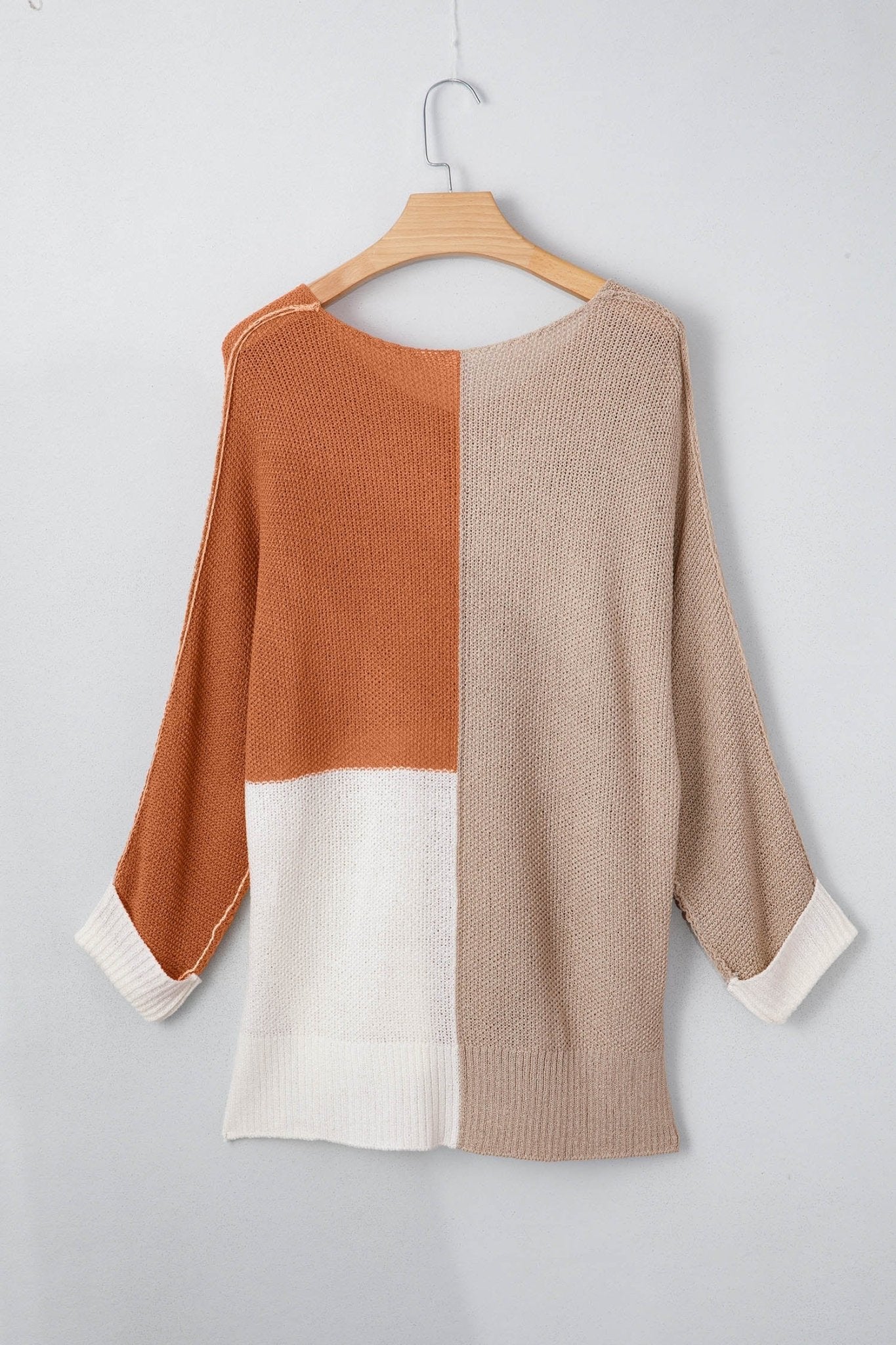 Zendaya Block Knit Loose Sweater - Hello Beautiful BoutiqueSweatersThreaded Pear